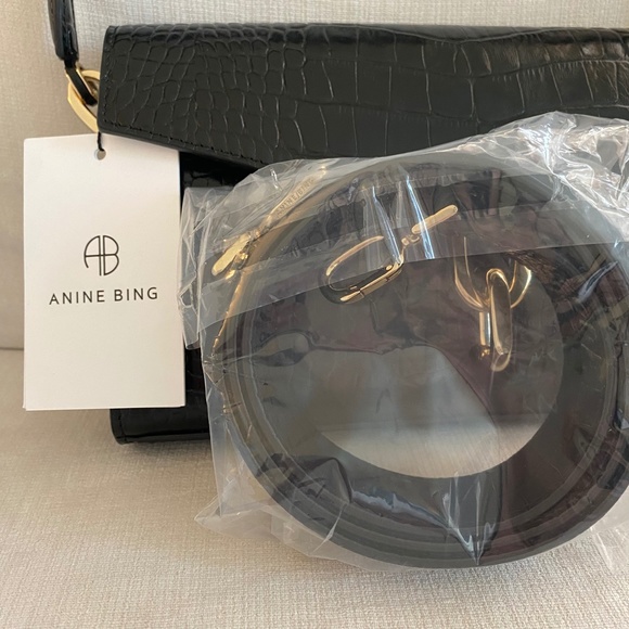 ANINE BING Colette Bag - Black Croc (NWT) - Picture 5 of 11